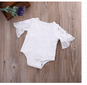 Lace Flare Sleeve Romper