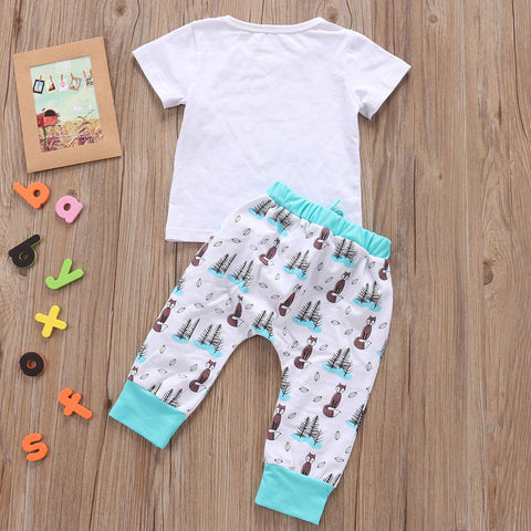 Newborn Baby Clothes Set T-shirt Tops+Pants Little Boys and Girls Outfits