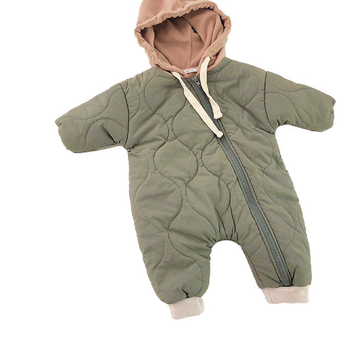 Padded Quilted Jumpsuit for Baby Outing Clothes