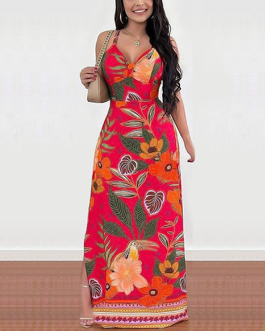 Women's Simple Camisole Printed Dress