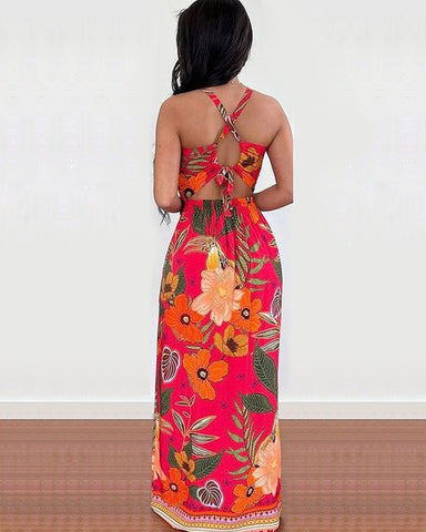 Women's Simple Camisole Printed Dress