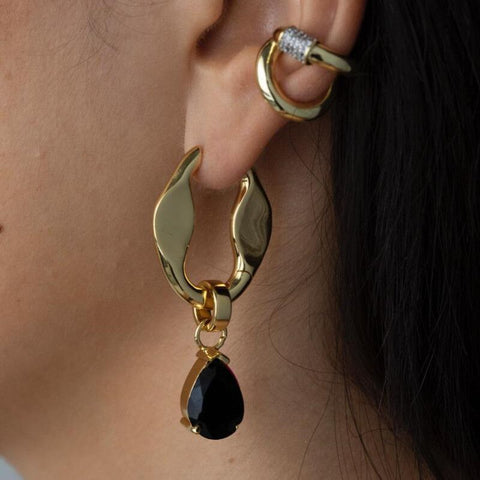 Zircon Drop Retro Light Luxury Earrings