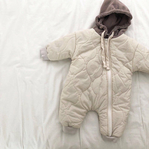 Padded Quilted Jumpsuit for Baby Outing Clothes