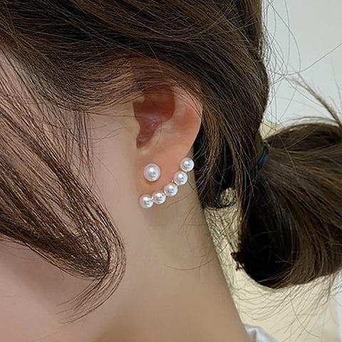 LATS 2022 New Design Irregular U-shaped Gold Color Earrings for Woman Korean Crystal Fashion Jewelry Unusual Accessories Girls