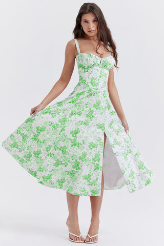 Women's Floral Print Dress With Straps