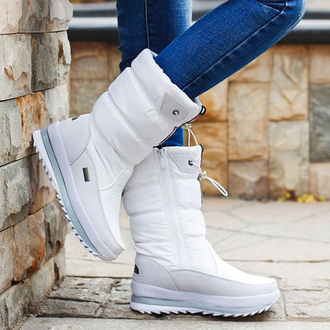Women snow boots shoes warm woman winter boots thick plush waterproof no-slip mid-calf boots women winter shoes botas mujer
