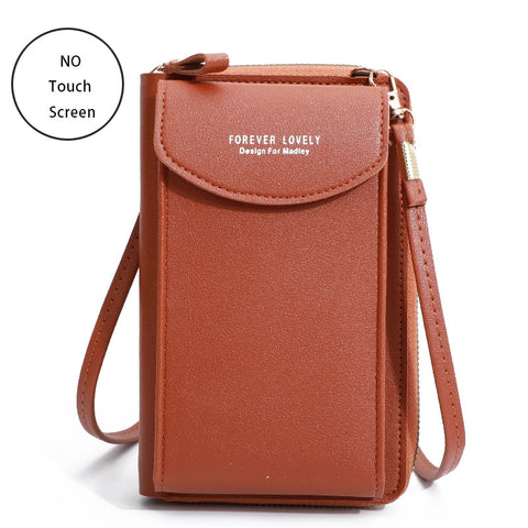 Women Bags Soft Leather Wallets Touch Screen Cell Phone Purse Crossbody Shoulder Strap Handbag for Female Cheap Women's Bags