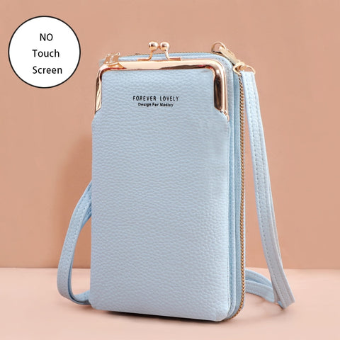 Women Bags Soft Leather Wallets Touch Screen Cell Phone Purse Crossbody Shoulder Strap Handbag for Female Cheap Women's Bags