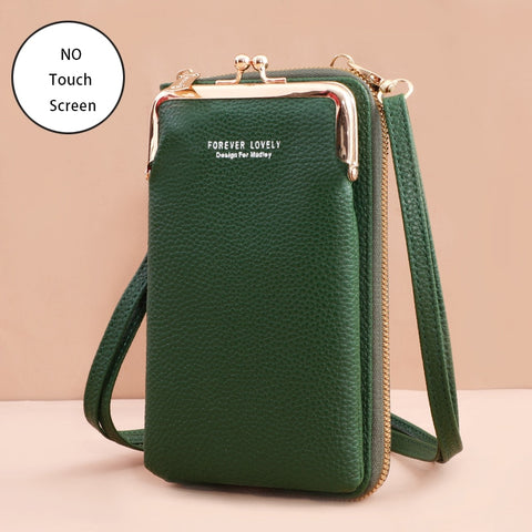 Women Bags Soft Leather Wallets Touch Screen Cell Phone Purse Crossbody Shoulder Strap Handbag for Female Cheap Women's Bags