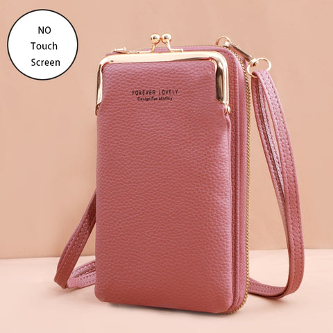 Women Bags Soft Leather Wallets Touch Screen Cell Phone Purse Crossbody Shoulder Strap Handbag for Female Cheap Women's Bags