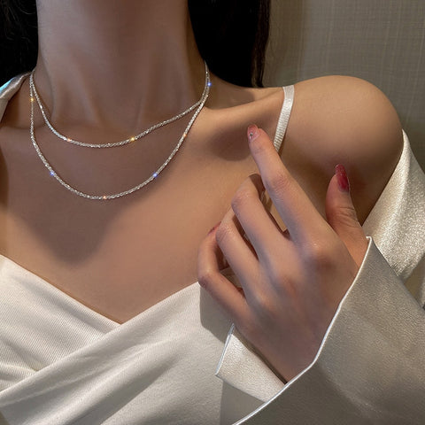 Zircon Clavicle Necklace