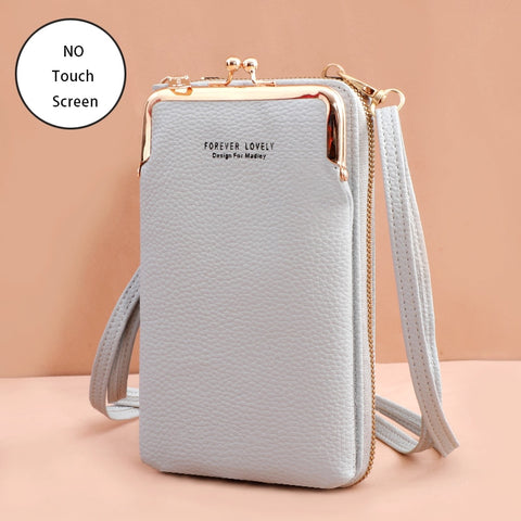 Women Bags Soft Leather Wallets Touch Screen Cell Phone Purse Crossbody Shoulder Strap Handbag for Female Cheap Women's Bags