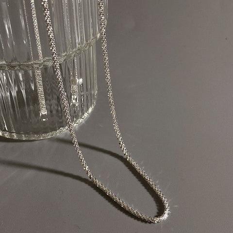 Silver Color Sparkling Clavicle Chain