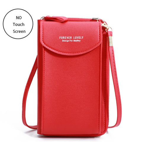 Women Bags Soft Leather Wallets Touch Screen Cell Phone Purse Crossbody Shoulder Strap Handbag for Female Cheap Women's Bags