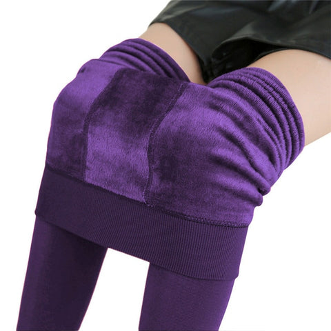 Winter Leggings For Women Warm Leggins Solid Color Velvet Leggins High Waist Leggings Stretchy Leggings dropshipping